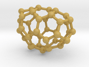 0186 Fullerene C42-3 c1 in Tan Fine Detail Plastic