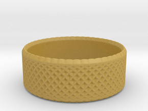 0195 Lissajous Figure Ring (Size0.5, 12.0mm) #006 in Tan Fine Detail Plastic