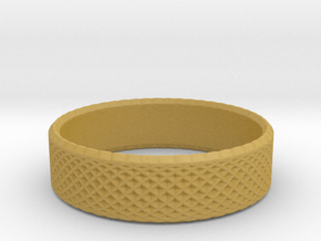0212 Lissajous Figure Ring (Size6, 16.5mm) #017 in Tan Fine Detail Plastic