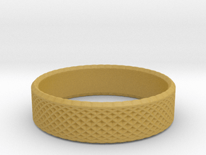 0214 Lissajous Figure Ring (Size7, 17.3mm) #019 in Tan Fine Detail Plastic