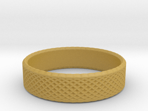 0215 Lissajous Figure Ring (Size7.5, 17.7mm) #020 in Tan Fine Detail Plastic