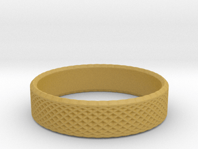 0217 Lissajous Figure Ring (Size8.5, 18.5mm) #022 in Tan Fine Detail Plastic