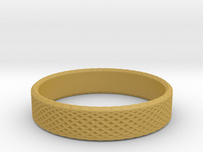 0218 Lissajous Figure Ring (Size11, 20.5 mm) #023 in Tan Fine Detail Plastic