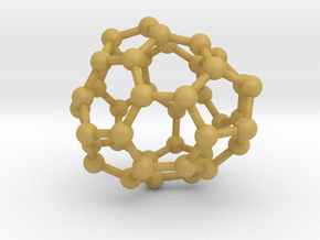 0235 Fullerene C42-14 c1 in Tan Fine Detail Plastic