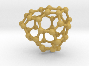 0236 Fullerene C42-15 c1 in Tan Fine Detail Plastic