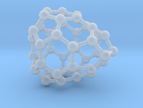 0242 Fullerene C42-21 c2v in Clear Ultra Fine Detail Plastic