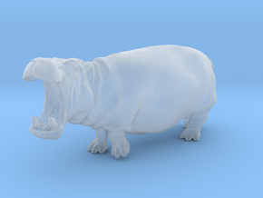 Hippo mini size (color) in Clear Ultra Fine Detail Plastic