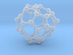 0253 Fullerene C42-32 c1 in Clear Ultra Fine Detail Plastic