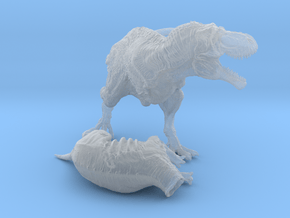 Hunting tyrannosaurus middle size in Clear Ultra Fine Detail Plastic