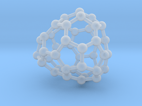 0254 Fullerene C42-33 c1 in Clear Ultra Fine Detail Plastic