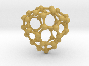 0255 Fullerene C42-34 c1 in Tan Fine Detail Plastic