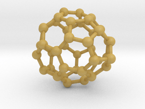 0257 Fullerene C42-36 c1 in Tan Fine Detail Plastic