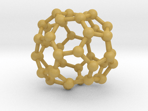 0262 Fullerene C42-41 c2 in Tan Fine Detail Plastic