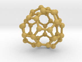 0265 Fullerene C42-44 c1 in Tan Fine Detail Plastic
