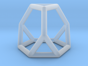 0267 Truncated Tetrahedron E (a=1cm) #001 in Clear Ultra Fine Detail Plastic