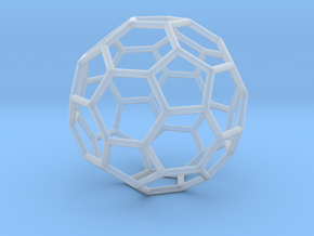 0269 Truncated Icosahedron E (a=1cm) #001 in Clear Ultra Fine Detail Plastic