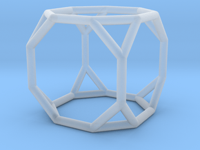 0271 Truncated Cube E (a=1cm) #001 in Clear Ultra Fine Detail Plastic