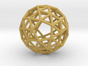 0272 Snub Dodecahedron E (a=1cm) #001 in Tan Fine Detail Plastic