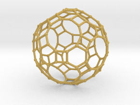 0284 Great Rhombicosidodecahedron V&E (a=1cm) #002 in Tan Fine Detail Plastic