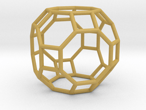 0286 Great Rhombicuboctahedron E (a=1cm) #001 in Tan Fine Detail Plastic