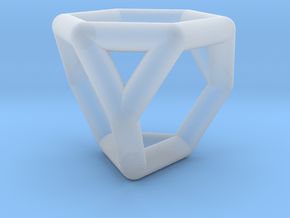 0289 Truncated Tetrahedron E (a=1cm, fc) #004 in Clear Ultra Fine Detail Plastic