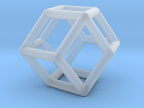 0292 Rhombic Dodecahedron E (a=1cm) #001 in Clear Ultra Fine Detail Plastic