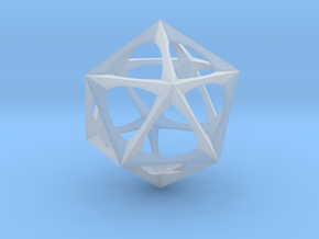 0301 Icosohedron (3.0 cm) in Clear Ultra Fine Detail Plastic