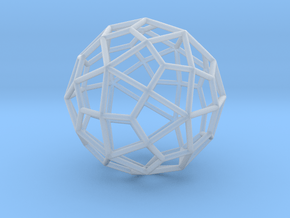0310 Deltoidal Hexecontahedron E (a=1cm) #001 in Clear Ultra Fine Detail Plastic