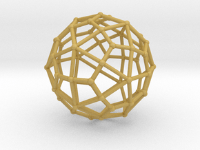 0311 Deltoidal Hexecontahedron V&E (a=1cm) #002 in Tan Fine Detail Plastic