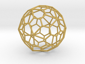 0319 Pentagonal Hexecontahedron E (a=1cm) #001 in Tan Fine Detail Plastic