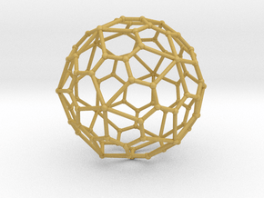 0320 Pentagonal Hexecontahedron V&E (a=1cm) #002 in Tan Fine Detail Plastic