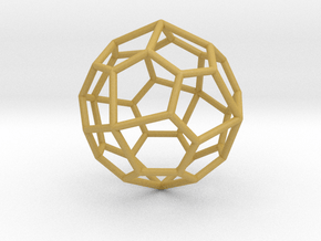 0322 Pentagonal Icositetrahedron E (a=1cm) #001 in Tan Fine Detail Plastic