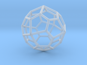 0322 Pentagonal Icositetrahedron E (a=1cm) #001 in Clear Ultra Fine Detail Plastic