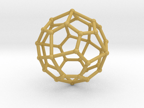 0323 Pentagonal Icositetrahedron V&E (a=1cm) #002 in Tan Fine Detail Plastic