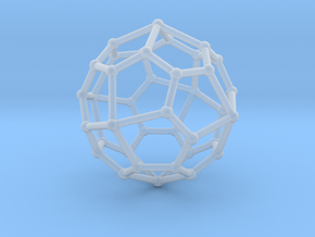 0323 Pentagonal Icositetrahedron V&E (a=1cm) #002 in Clear Ultra Fine Detail Plastic