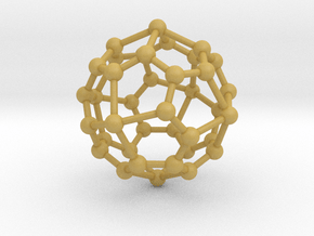0324 Pentagonal Icositetrahedron V&E (a=1cm) #003 in Tan Fine Detail Plastic