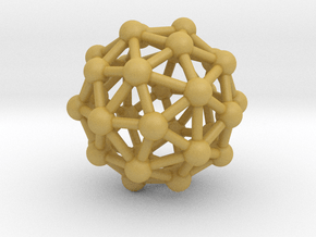 0327 Pentakis Dodecahedron V&E (a=1cm) #003 in Tan Fine Detail Plastic