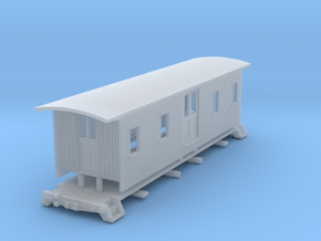 HOn30 30ft Baggage Car A in Clear Ultra Fine Detail Plastic
