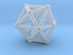 0332 Tetrakis Hexahedron V&E (a=1cm) #002 in Clear Ultra Fine Detail Plastic