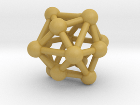 0333 Tetrakis Hexahedron V&E (a=1cm) #003 in Tan Fine Detail Plastic