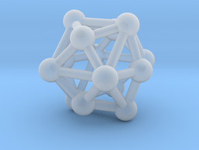 0333 Tetrakis Hexahedron V&E (a=1cm) #003 in Clear Ultra Fine Detail Plastic
