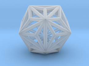 0334 Triakis Icosahedron E (a=1cm) #001 in Clear Ultra Fine Detail Plastic