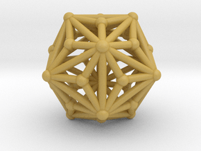 0335 Triakis Icosahedron V&E (a=1cm) #002 in Tan Fine Detail Plastic