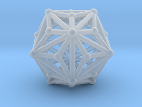 0335 Triakis Icosahedron V&E (a=1cm) #002 in Clear Ultra Fine Detail Plastic