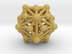 0336 Triakis Icosahedron V&E (a=1cm) #003 in Tan Fine Detail Plastic