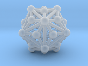 0336 Triakis Icosahedron V&E (a=1cm) #003 in Clear Ultra Fine Detail Plastic