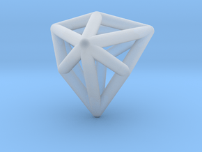0337 Triakis Tetrahedron E (a=1cm) #001 in Clear Ultra Fine Detail Plastic