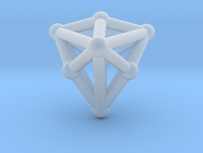 0338 Triakis Tetrahedron V&E (a=1cm) #002 in Clear Ultra Fine Detail Plastic
