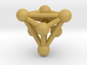 0339 Triakis Tetrahedron V&E (a=1cm) #003 in Tan Fine Detail Plastic