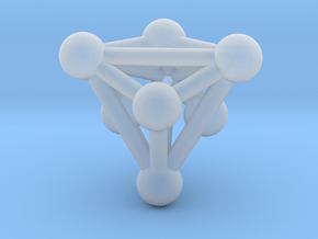 0339 Triakis Tetrahedron V&E (a=1cm) #003 in Clear Ultra Fine Detail Plastic